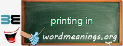 WordMeaning blackboard for printing in